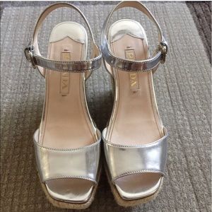 Prada wedge sandals. Barely worn